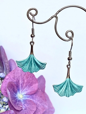 Aqua Fan Earrings (OUT OF STOCK)