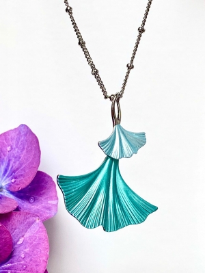 Aqua Fan Necklace (OUT OF STOCK)