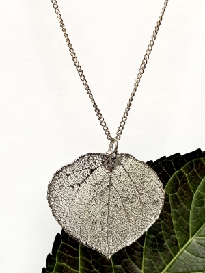 Aspen Silver Leaf Pendant