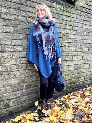 Blue & Brown Chunky Scarf