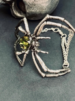 Alchemy Emerald Venom Spider Bracelet 