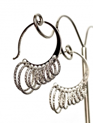 Sterling Silver Hooped Earrings 