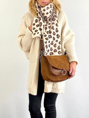 Cream Animal Print Scarf