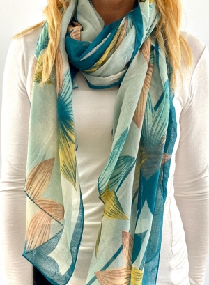 white and light blue scarfe Thumb