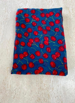 Spotted red & blue scarfe Thumb