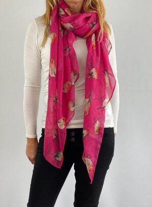 light pink and bird scarfe Thumb