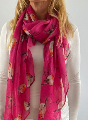 light pink and bird scarfe Thumb