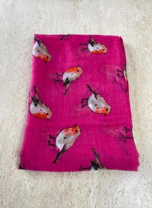 light pink and bird scarfe Thumb