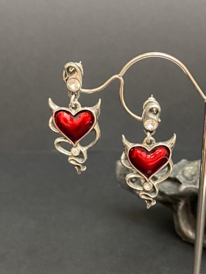 Alchemy Devil Heart Earrings 